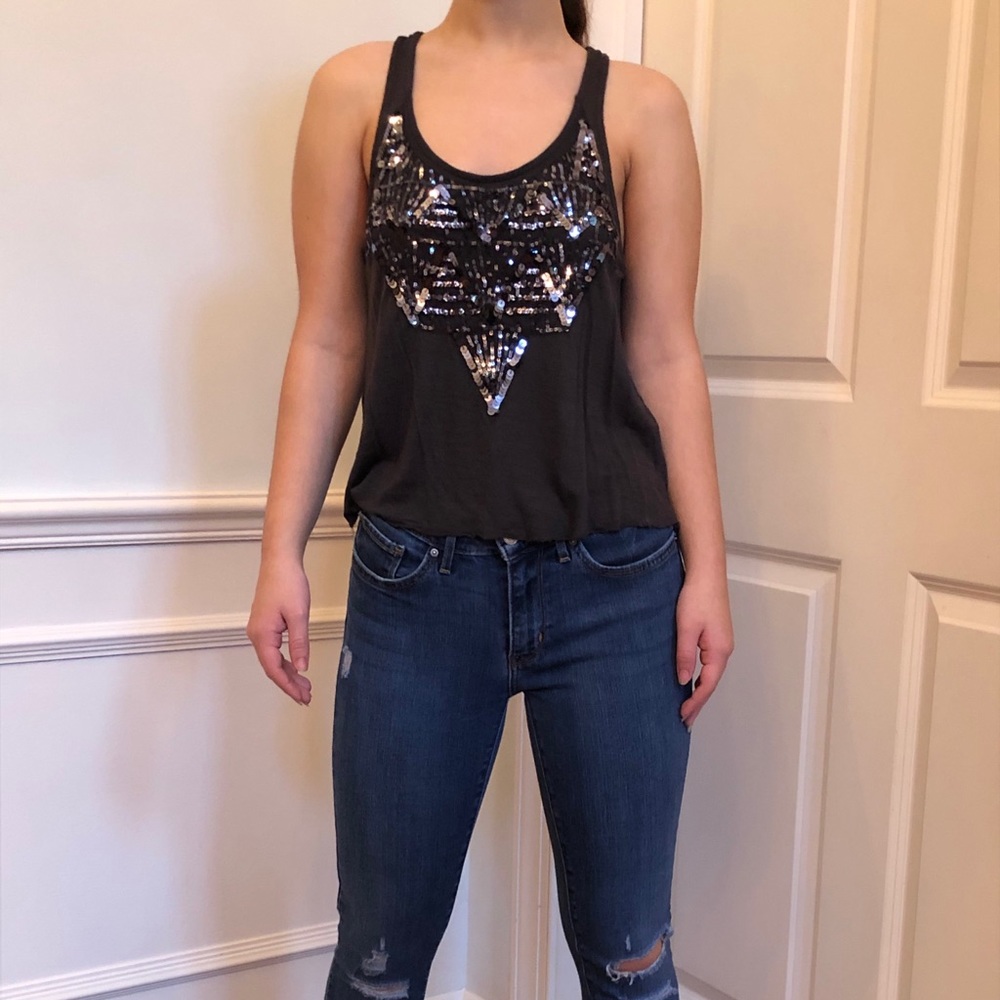 Hollister sequin tank. XS. - Picture 2 of 3
